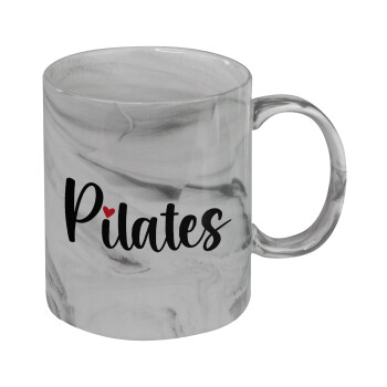 Pilates love, Mug ceramic marble style, 330ml