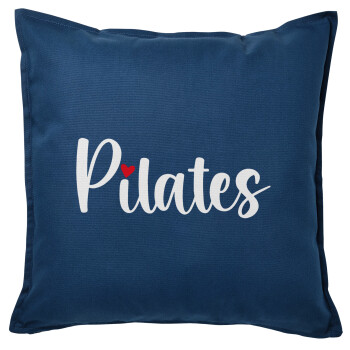 Pilates love, Sofa cushion Blue 50x50cm includes filling