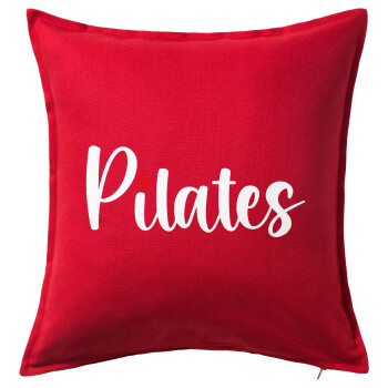 Pilates love, Sofa cushion RED 50x50cm includes filling