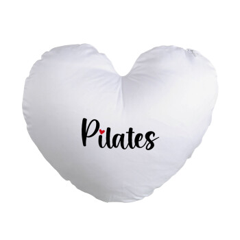 Pilates love, Μαξιλάρι καναπέ καρδιά 40x40cm περιέχεται το  γέμισμα