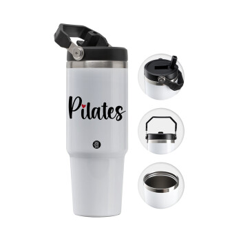 Pilates love, Θερμός Ανοξείδωτο 30oz με χερούλι