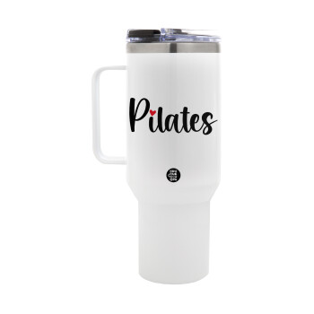 Pilates love, Mega Stainless steel Tumbler with lid, double wall 1,2L