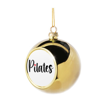 Pilates love, Χριστουγεννιάτικη μπάλα δένδρου Χρυσή 8cm