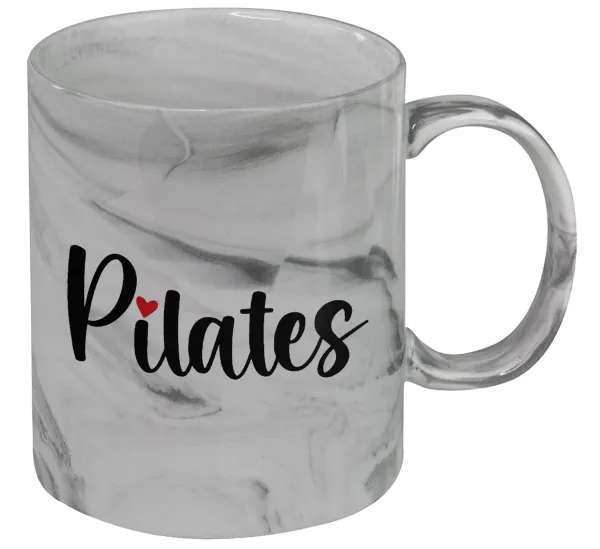 Pilates love — Mug ceramic marble style, 330ml