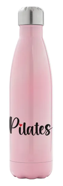 Pilates love — Metal mug thermos Pink Iridiscent (Stainless steel), double wall, 500ml