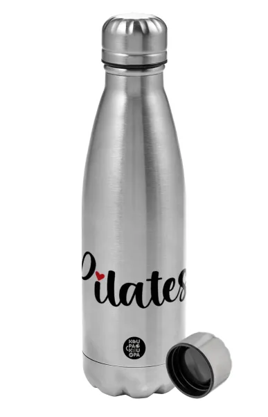Pilates love — Μεταλλικό παγούρι νερού, ανοξείδωτο ατσάλι, 750ml