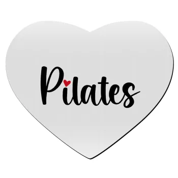 Pilates love, Mousepad καρδιά 23x20cm