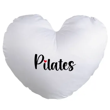 Pilates love, Μαξιλάρι καναπέ καρδιά 40x40cm περιέχεται το  γέμισμα