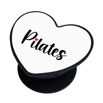 Pilates love, Phone Holders Stand  καρδιά Μαύρο Βάση Στήριξης Κινητού στο Χέρι