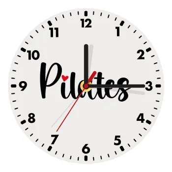 Pilates love, Ρολόι τοίχου ξύλινο (20cm)