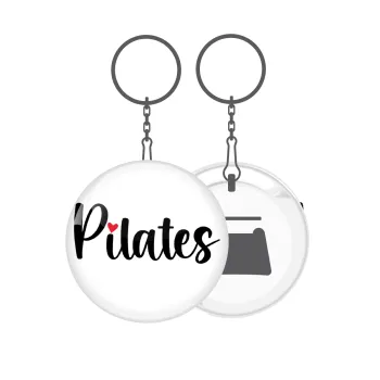 Pilates love, Μπρελόκ μεταλλικό 5cm με ανοιχτήρι