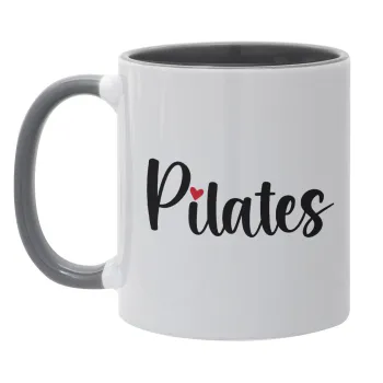 Pilates love, Mug colored grey, ceramic, 330ml