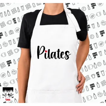 Pilates love, Ποδιά μακριά Σεφ ολόσωμη με τσέπες white (ΕΝΗΛΙΚΩΝ)