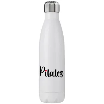 Pilates love, Μεταλλικό παγούρι θερμός (Stainless steel), διπλού τοιχώματος, 750ml