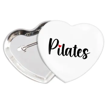 Pilates love, Κονκάρδα παραμάνα καρδιά (57x52mm)