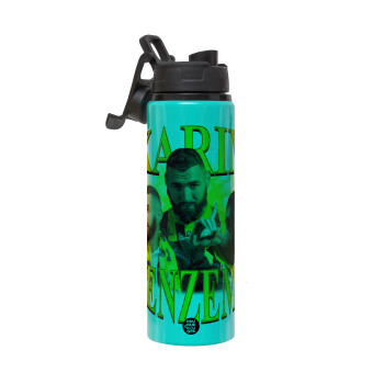 Karim Benzema, Metallic water bottle with safety lid, 850ml aluminum