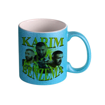Karim Benzema, Κούπα Σιέλ Glitter που γυαλίζει, κεραμική, 330ml