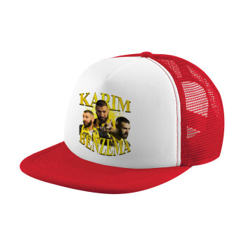Karim Benzema, Καπέλο Soft Trucker με Δίχτυ Red/White 