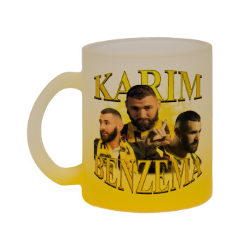 Karim Benzema, Κούπα γυάλινη δίχρωμη με βάση το κίτρινο ματ, 330ml