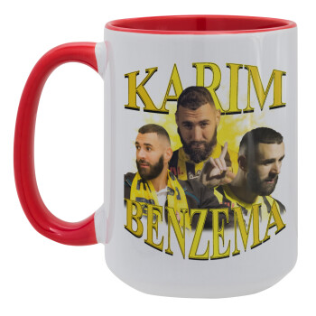 Karim Benzema, Κούπα Mega 15oz, κεραμική Κόκκινη, 450ml