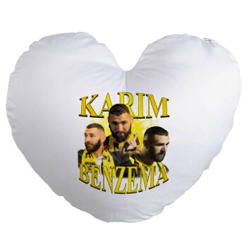 Karim Benzema, Μαξιλάρι καναπέ καρδιά 40x40cm περιέχεται το  γέμισμα