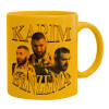 Ceramic coffee mug yellow, 330ml