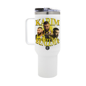 Karim Benzema, Mega Stainless steel Tumbler with lid, double wall 1,2L