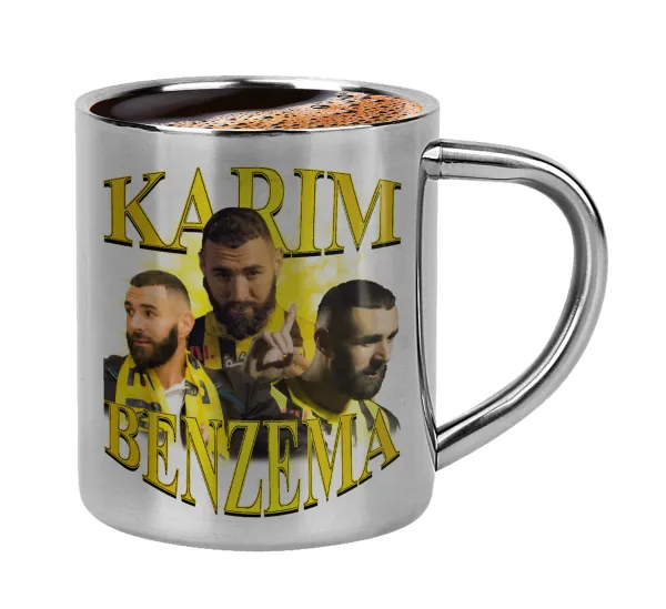 Karim Benzema — Double-wall metal cup for espresso (220ml)