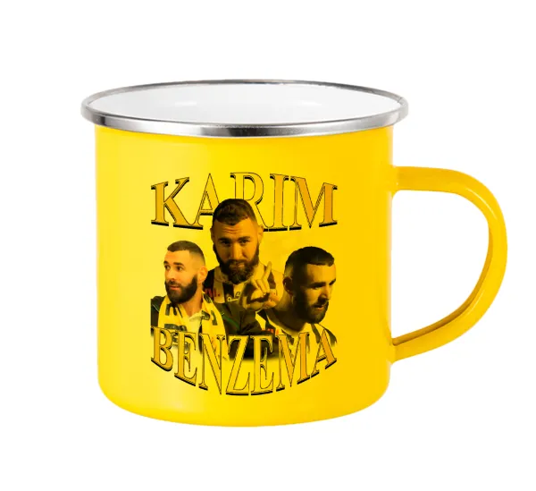 Karim Benzema — Yellow Enamel Metallic Cup 360ml