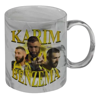 Karim Benzema, Κούπα κεραμική, marble style (μάρμαρο), 330ml