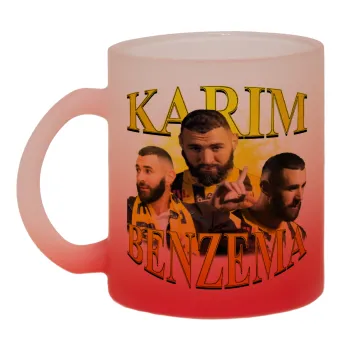 Karim Benzema, Κούπα γυάλινη δίχρωμη με βάση το κόκκινο ματ, 330ml