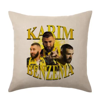 Karim Benzema, Μαξιλάρι καναπέ ΛΙΝΟ 40x40cm περιέχεται το  γέμισμα