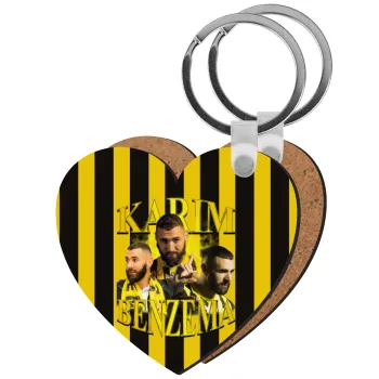 Karim Benzema, Μπρελόκ Ξύλινο καρδιά MDF