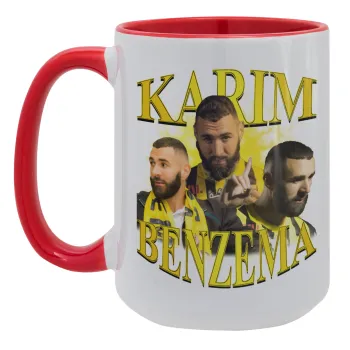 Karim Benzema, Κούπα Mega 15oz, κεραμική Κόκκινη, 450ml