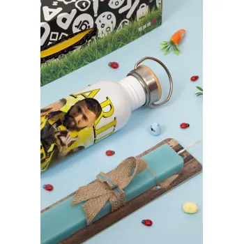 Karim Benzema, Πασχαλινή Λαμπάδα με παγούρι μεταλλικό (620ml, stainless steel) & κερί αρωματικό πλακέ (30cm) (ΤΙΡΚΟΥΑΖ)