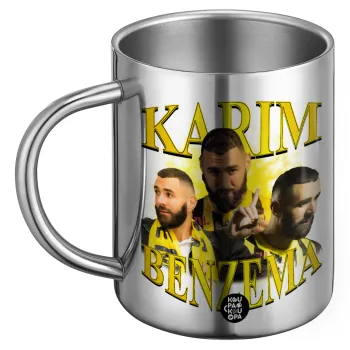 Karim Benzema, Ανοξείδωτη Μεταλλική Κούπα 450ml - Διπλού Τοιχώματος