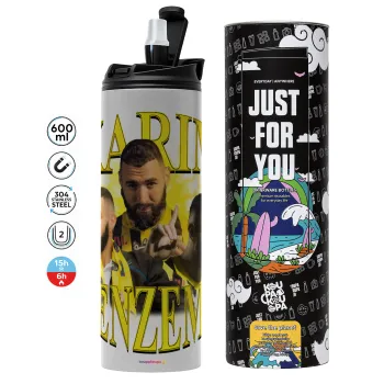 Karim Benzema, Tumbler stainless steel GREY 600ml