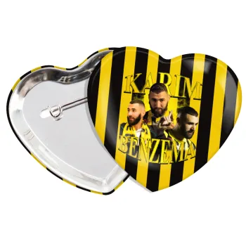 Karim Benzema, Κονκάρδα παραμάνα καρδιά (57x52mm)