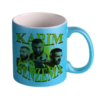 Karim Benzema, Κούπα Σιέλ Glitter που γυαλίζει, κεραμική, 330ml