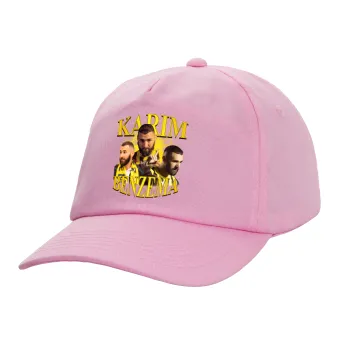 Karim Benzema, Adult Baseball Cap, 100% Cotton, PINK (COTTON, ADULT, UNISEX, ONE SIZE)