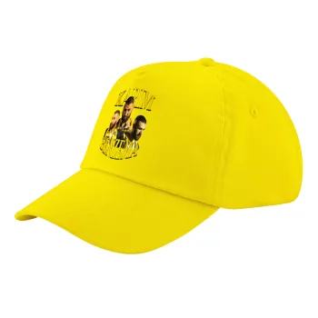 Karim Benzema, Child's Baseball Cap, 100% Cotton Twill, Yellow (COTTON, CHILD, UNISEX, ONE SIZE)
