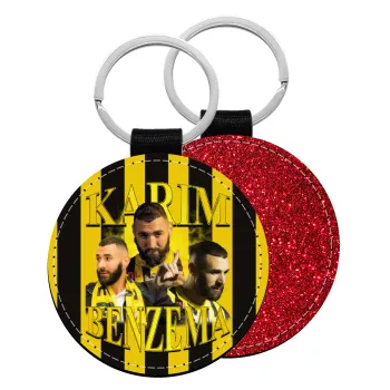 Karim Benzema, Μπρελόκ Δερματίνη, στρογγυλό ΚΟΚΚΙΝΟ (5cm)