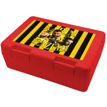 Karim Benzema, Children's cookie container RED 185x128x65mm (BPA free plastic)