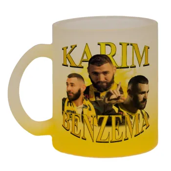 Karim Benzema, Κούπα γυάλινη δίχρωμη με βάση το κίτρινο ματ, 330ml