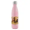 Μεταλλικό παγούρι θερμός Ροζ Ιριδίζον (Stainless steel), διπλού τοιχώματος, 500ml