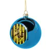 Blue Christmas tree ball ornament 8cm