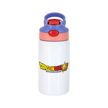 DragonBallZ, Children's hot water bottle, stainless steel, with safety straw, pink/purple (350ml)