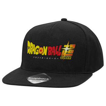 DragonBallZ, Καπέλο Ενηλίκων Flat Snapback Μαύρο, (POLYESTER, ΕΝΗΛΙΚΩΝ, UNISEX, ONE SIZE)