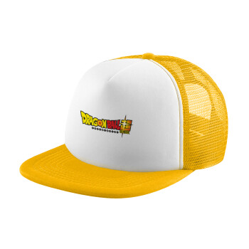DragonBallZ, Καπέλο παιδικό Soft Trucker με Δίχτυ Κίτρινο/White 