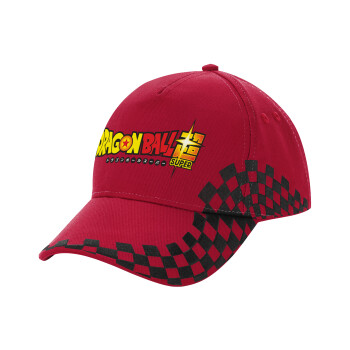 DragonBallZ, Adult Cap RACING Ultimate Red/Black, (100% COTTON DRILL, ADULT, UNISEX, ONE SIZE ADULT)